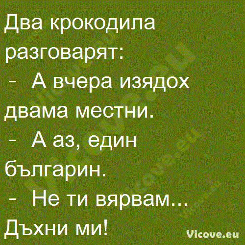 Два крокодила разговарят