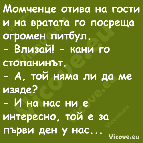 Момченце отива на гости и на вр...