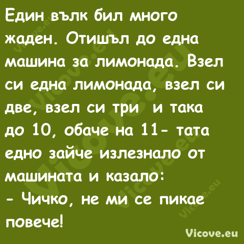 Един вълк бил много жаден. Отиш...