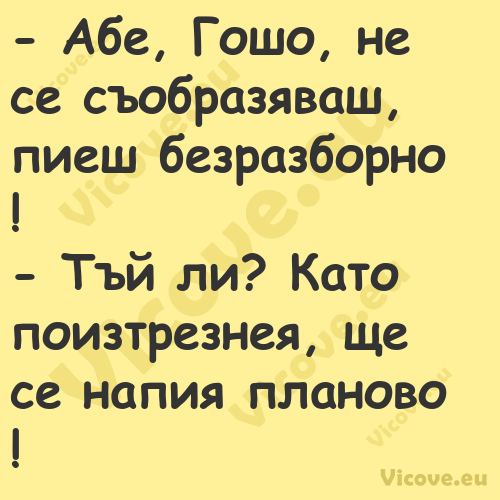  Абе, Гошо, не се съобразяваш,...