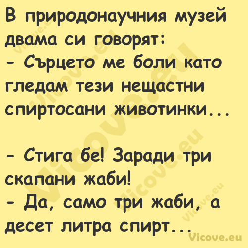 В природонаучния музей двама си...