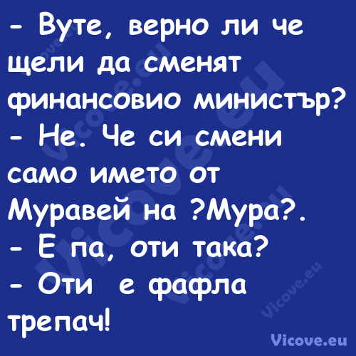  Вуте, верно ли че щели да сме...