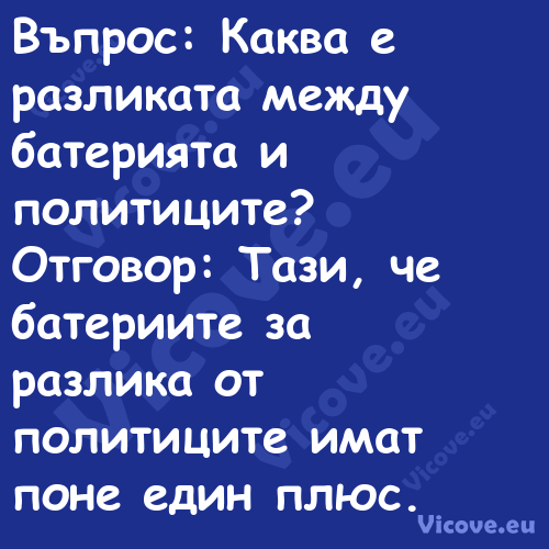 Въпрос: Каква е разликата между...