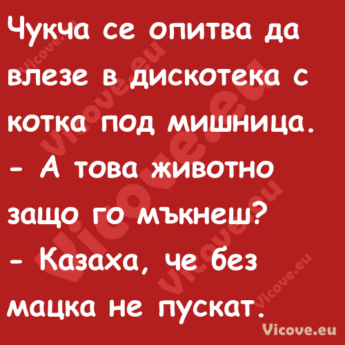 Чукча се опитва да влезе в диск...