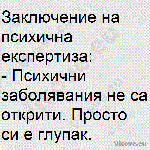 Заключение на психична експертиза