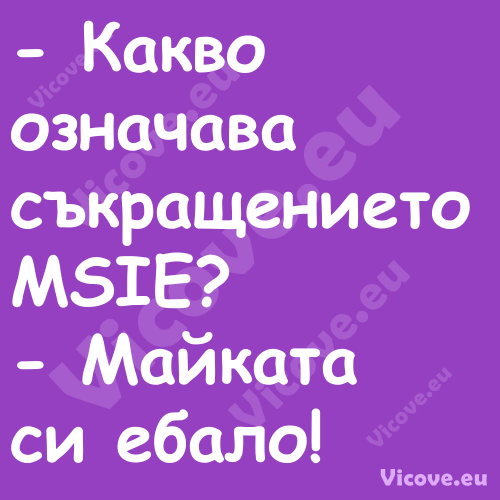  Какво означава съкращението...