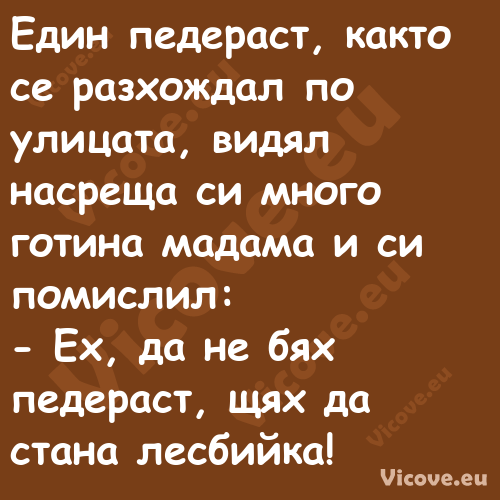 Един педераст, както се разхожд...