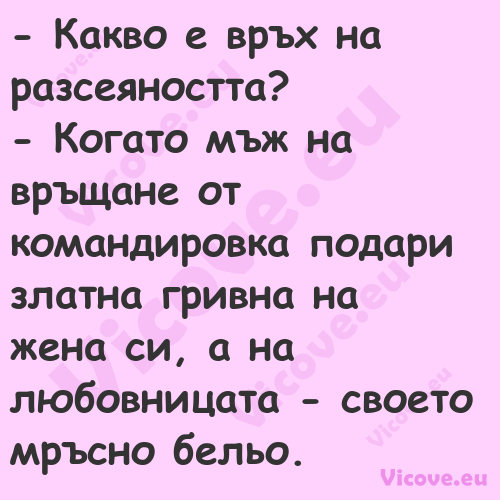  Какво е връх на разсеяността?...