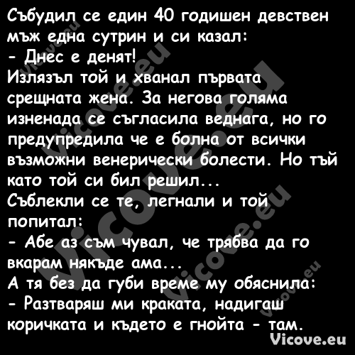 Събудил се един 40 годишен девс...