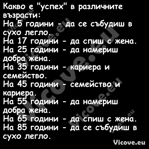 Какво е "успех" в различните въ...