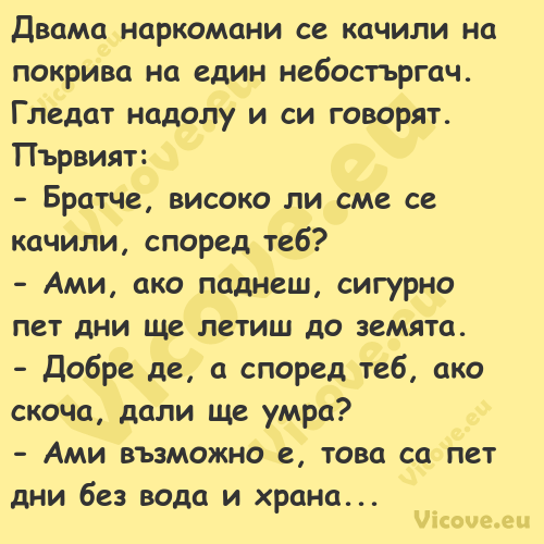 Двама наркомани се качили на по...