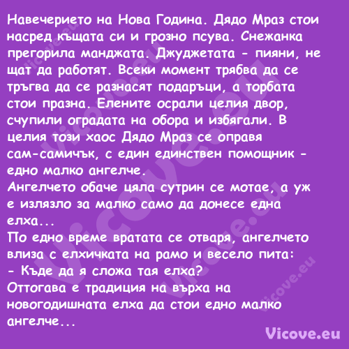 Навечерието на Нова Година. Дяд...