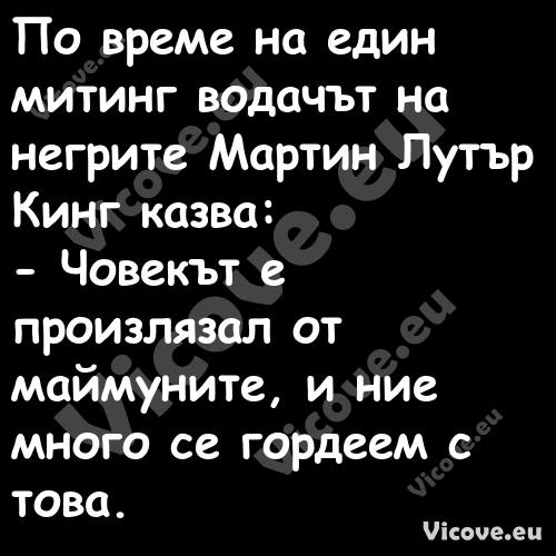 По време на един митинг водачът...