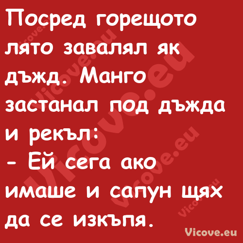 Посред горещото лято завалял як...