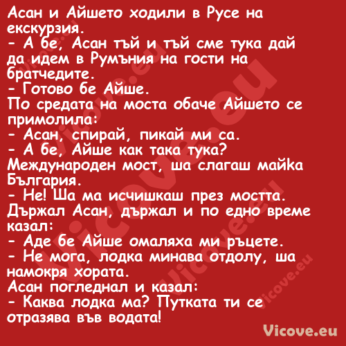 Асан и Айшето ходили в Русе на ...