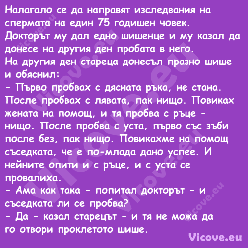 Налагало се да направят изследв...