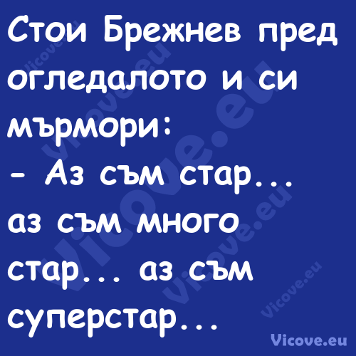 Стои Брежнев пред огледалото и ...