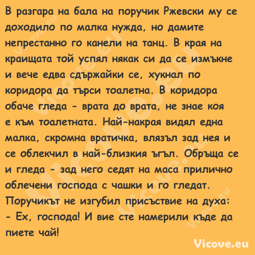 В разгара на бала на поручик Рж...