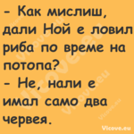  Как мислиш, дали Ной е ловил ...