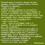 Полицай върви по улицата. Минав...