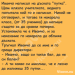 Иванчо написал на дъската "путк...