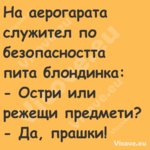 На аерогарата служител по безоп...