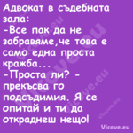 Адвокат в съдебната зала: В...