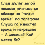 След дълъг запой някакъв пияниц...